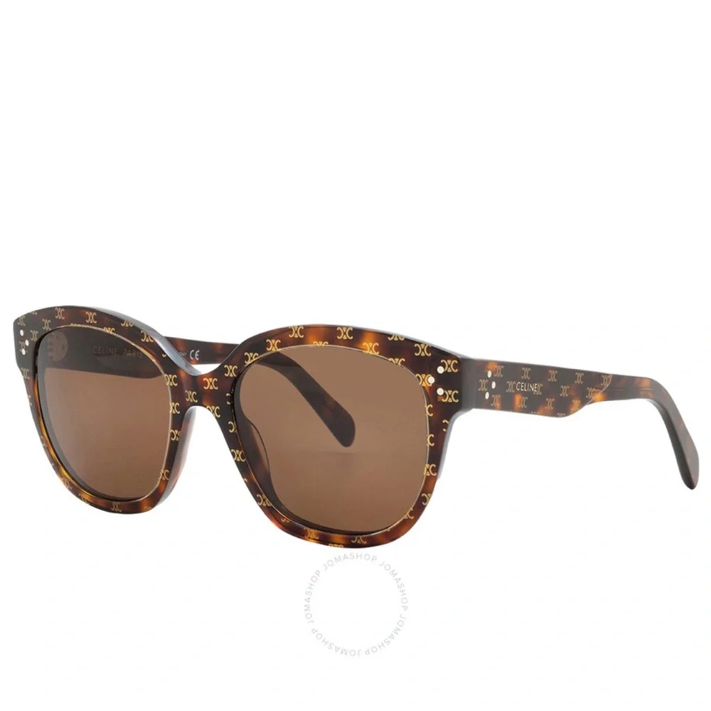 NWT Celine triomphe logo sunglasses brown havana - Picture 4 of 16